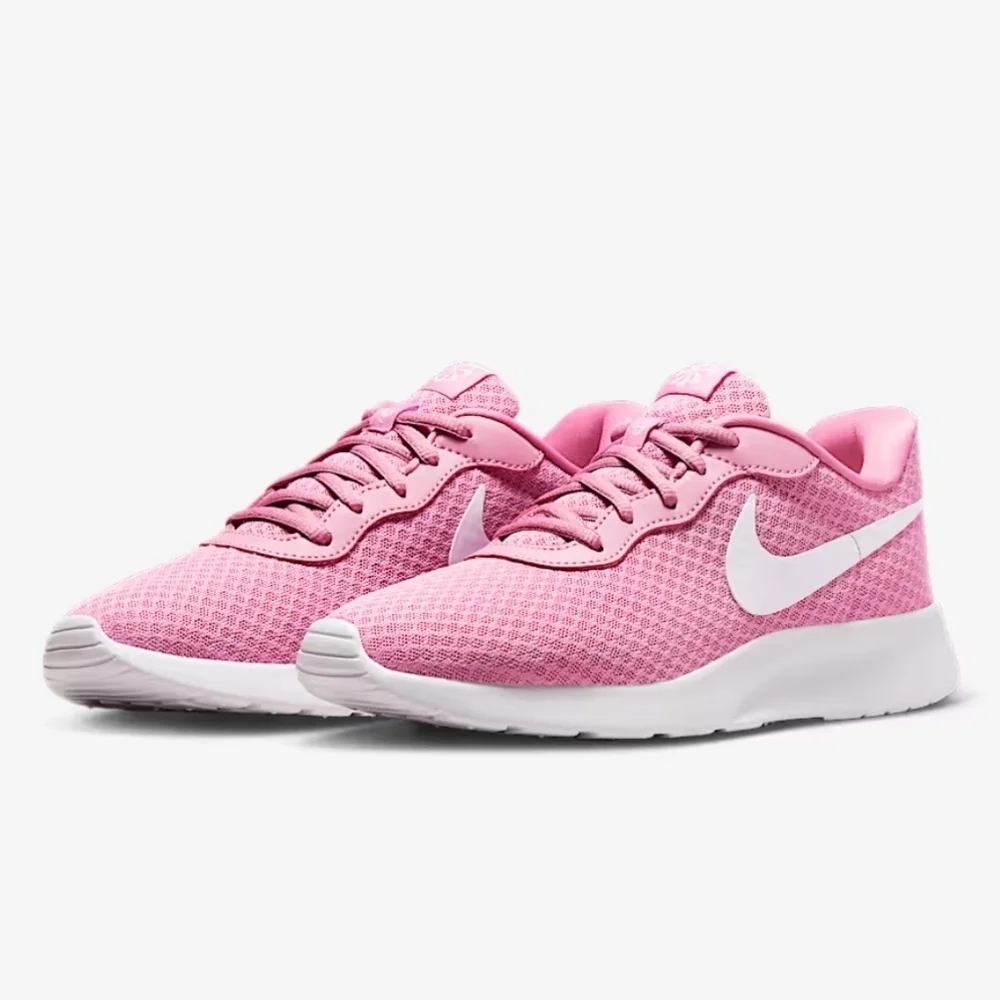 Bling Nikes Tanjun Pink Sneakers made with Swarovski Crystals Women's Shoes